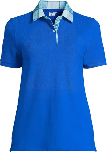 Vista 5 de Lands' End camisa polo de manga corta de algodón para mujer