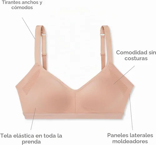 Vista 4 de Warner's Blissful Benefits - Brasier cómodo con forro ligero y elástico sin costuras para mujer Negro