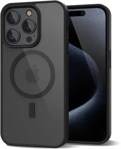 Vista 9 de oakxco Funda magnética transparente compatible con Magsafe, delgada, transparente, no amarillea, híbrida de silicona suave y cubierta protectora