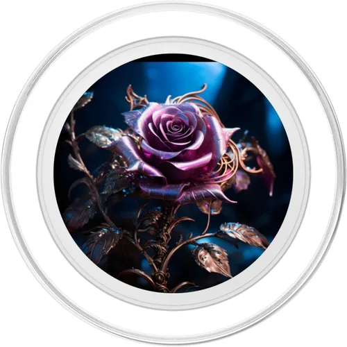 Vista 2 de Gothic Metallurgic Rose Design 1 PopSockets MagSafe PopGrip for iPhone