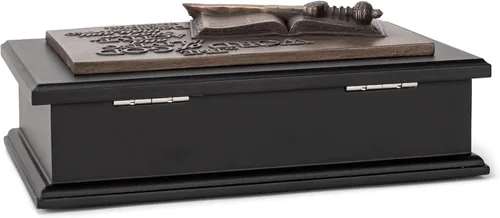 Vista 3 de Lighthouse Christian Products Espada Palabra de Dios Acabado Tipo Bronce 8.5 x 5.75 Caja Placa Escultura de Piedra Fundida y Madera