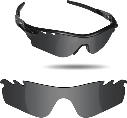 Vista 2 de Fiskr Lentes de repuesto para gafas de sol Oakley RadarLock Path, 2 pares empaquetados para OO9181