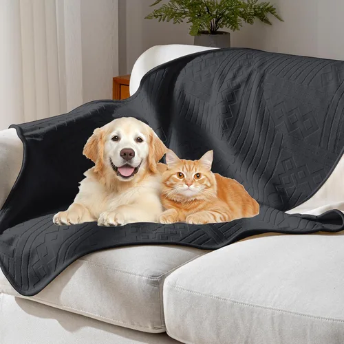 Vista 20 de Funda impermeable para silla reclinable, lavable de terciopelo de doble cara y patrón reversible, para sofá, cama, automóvil y sofá, protección