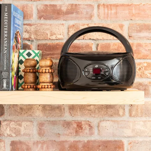 Vista 7 de GPX Radio FM Bluetooth portátil Boombox y reproductor de CD, negro (BCB119B)