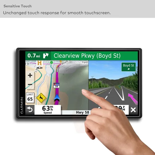 Vista 5 de Protector de pantalla de vidrio templado premium para Garmin Drivesmart 55 GPS Navigation 5.5 pulgadas pantalla táctil anti huella digital
