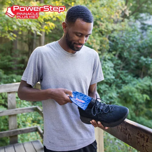 Vista 6 de Powerstep Pinnacle Plus plantillas ortopédicas completas, soporte metatarsiano incorporado, Rojo