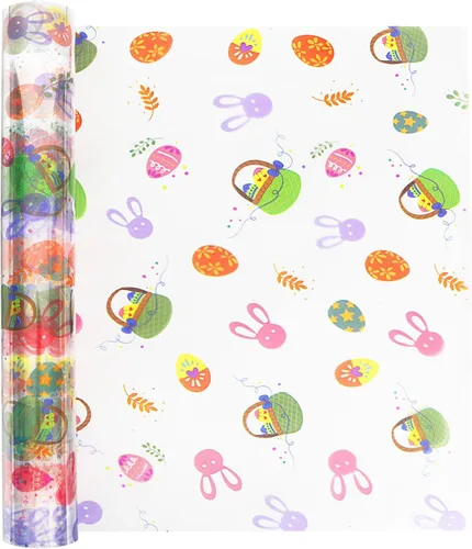 Vista 9 de JOYIT Rollo de celofán navideño de 100 pies (35 pulgadas x 100 pies) – Rollo de celofán de 3 mil de grosor, bolsas de celofán navideñas grandes