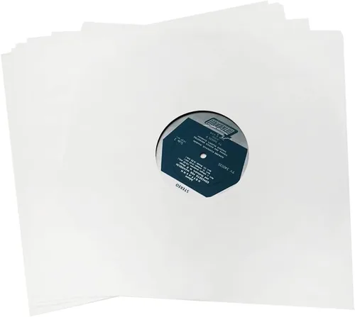 Vista 3 de sdroceRyaM Paquete de 20 fundas de papel interiores para discos de vinilo de 12 pulgadas, papel kraft blanco antiestático, cubiertas de protección