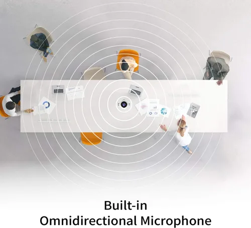 Vista 5 de j5create Cámara web de reunión de 360 grados - Cámara de videoconferencia HD de 1080P con micrófono de alta fidelidad, USB-C
