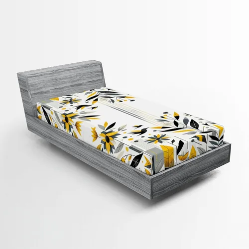 Vista 28 de Ambesonne Sábana bajera africana, estampado abstracto de líneas únicas, funda de cama con bolsillo profundo elástico para mayor comodidad
