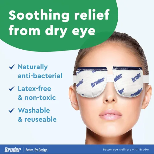 Vista 4 de Bruder Moist Heat Compress Microwave Activated Mask Reusable, Washable, Non-allergenic Fast Acting Relief for Dry Eye and Other Irritations