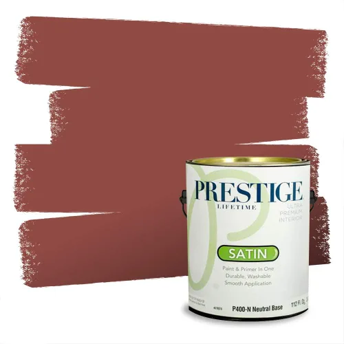 Vista 642 de Prestige Paints Pintura exterior e imprimación en uno, 1 galón, plano, coincidencia comparable de Valspar* Amber Rose*