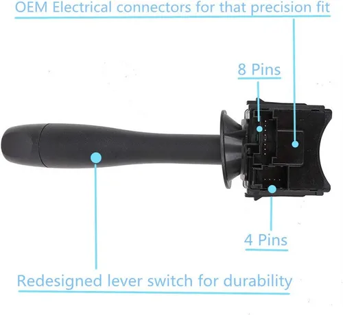 Vista 9 de Interruptor de señal de giro – Compatible con Chevy Malibu 2004-2012, Pontiac G6 2005-2011, Saturn Aura 2007-2009 – Reemplazar D6253E, 20940369