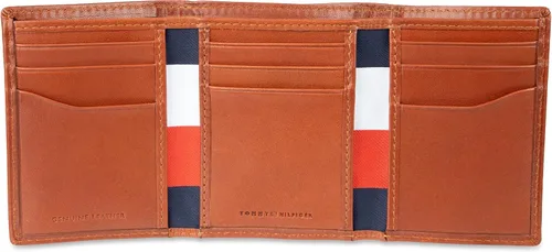 Vista 21 de Tommy Hilfiger - Cartera para hombre, triple pliegue, delgada, incluye ventana de identificación y tarjetero para tarjetas de crédito