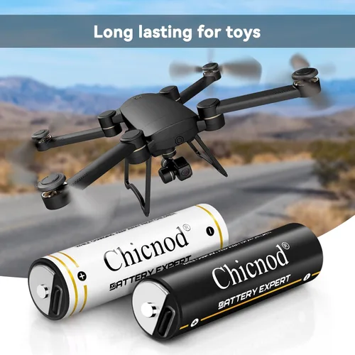 Vista 7 de Baterías AA recargables USB-C, 3300 mWh de iones de litio de 1.5 V de voltaje constante, baterías de litio dobles A de carga rápida con cable tipo