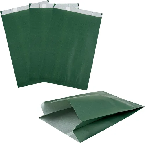 Vista 24 de Restaurantware Bag Tek - Bolsas de papel de 4.3 x 1.5 x 6.3 pulgadas para aperitivos, 100 bolsas desechables para papas fritas, a prueba de grasa