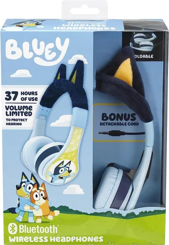 Vista 8 de Auriculares Bluetooth Bluetooth Bluetooth para niños, auriculares inalámbricos con reducción de volumen para la escuela, el hogar o viajes (azul)