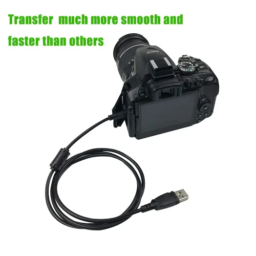 Vista 3 de Sqrmekoko Cable de transferencia de datos UC-E6, cable de carga UC-E23, cable USB compatible con cámara Nikon Digital SLR D3300 D750 D5300 D7200