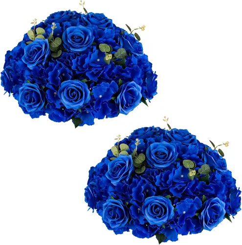 Vista 12 de NUPTIO Esferas de Flores para Centros de Mesa de Boda - 10 Piezas de 15.7 Pulgadas de Diámetro, Arreglo de Bolas de Flores Artificiales, Centros