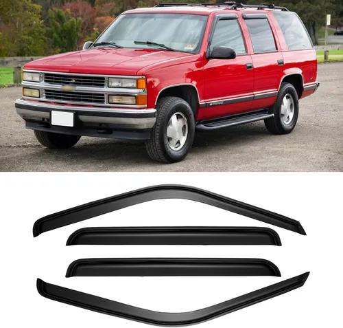 Vista 39 de Visera de ventana para Jeep Cherokee 1984-2001 (Excluye Modelo Limited), Protectores Guards Shields de lluvia de canal exterior, Deflector