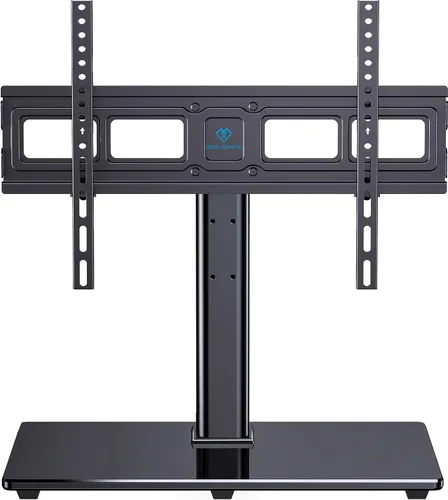 Vista 11 de PERLESMITH - Soporte universal giratorio para TV - Soporte de mesa para TV de 32 a 65 pulgadas - Base de TV de altura ajustable con base de vidrio