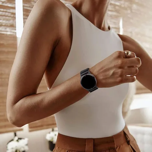 Vista 6 de Paquete de 2 correas elásticas de nailon compatibles con Garmin Venu/Venu Sq/2 Plus, correas elásticas de 0.787 pulgadas para Vivoactive 5/3