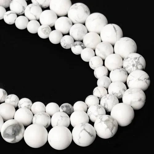 Vista 23 de Cuentas de amor redondas de gematone natural, cuentas sueltas para hacer joyas, 15 pulgadas, 4/6/8/10/12mm