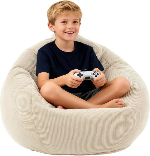 Vista 12 de LPMOERA Puf de espuma viscoelástica para niños/adolescentes con relleno redondo para niños, para sala de estar, dormitorio, dormitorio