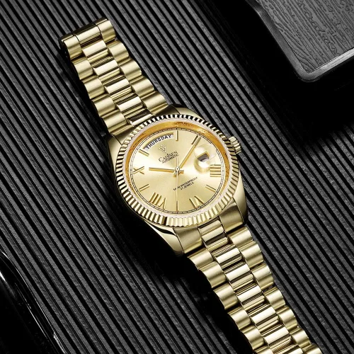 Vista 3 de CADISEN Reloj mecánico automático para hombre, relojes casuales para hombre, zafiro impermeable