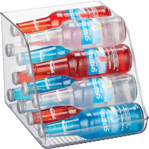 Vista 9 de Organizador de botellas de agua iDesign para refrigerador o despensa - Transparente - Fabricado en EE. UU