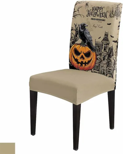 Vista 11 de Savannan - Juego de 4 fundas para sillas de árbol de Navidad, bolas de copos de nieve de color rojo invierno, fundas elásticas para sillas Parsons