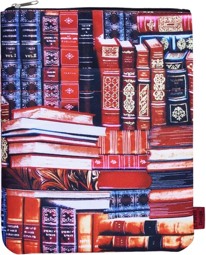 LParkin Funda clásica para libros, protector de libros con cremallera para libros de bolsillo, tamaño mediano de 11 x 8.5 pulgadas, regalo para