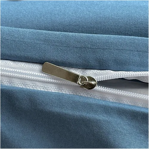 Vista 3 de Bedding Set Fabric Duvet Cover Set Solid Color Bed Cover Set Single Double King Size Quilt Cover Set,Bedding