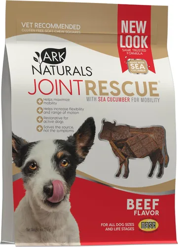 Ark Naturals Joint Rescue Masticable para Perros, Sabor a Carne de Res, Suplemento para Articulaciones con Glucosamina y Condroitina, 1 Paquete