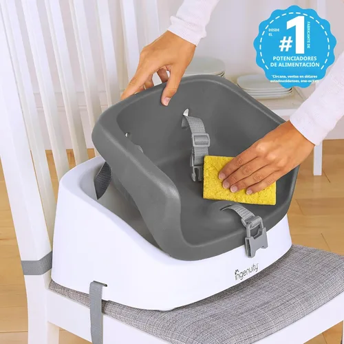 Vista 2 de Asiento elevador Ingenuity SmartClean para silla de cocina – Ligero para llevarlo a todas partes, fácil de limpiar, correa de arnés de 3 puntos