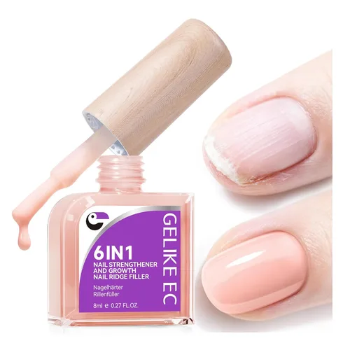 Vista 11 de Fortalecedor y Crecimiento de Esmalte de Uñas de 16ml: Esmalte de Uñas Endurecedor de Tamaño Jumbo Rosa Extra Fuerte para Uñas Dañadas - Base