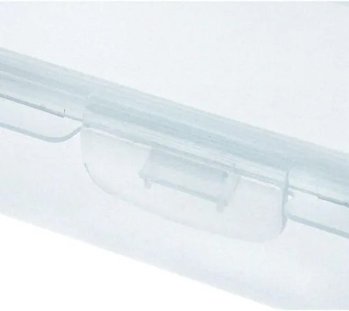 Vista 5 de HUBERT Contenedor reutilizable para llevar con 3 compartimentos de polipropileno, 9 pulgadas de largo x 9 pulgadas de ancho x 3 1/8 pulgadas de alto