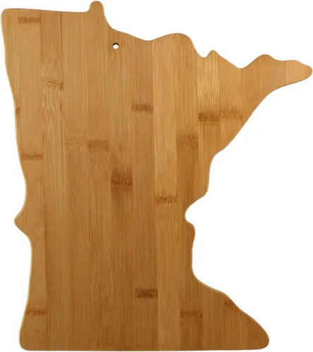 Vista 30 de Tabla para cortar y servir modelo Alabama de Totally Bamboo, de bambú 100%, para cocina y entretenimiento, Alabama, Marrón