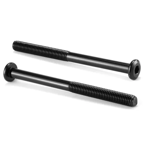 Vista 27 de M5 x 6mm 10Pcs Tornillos de cabeza plana con casquillo hexagonal, 304 Acero inoxidable 18-8, rosca completa, óxido negro de SG TZH