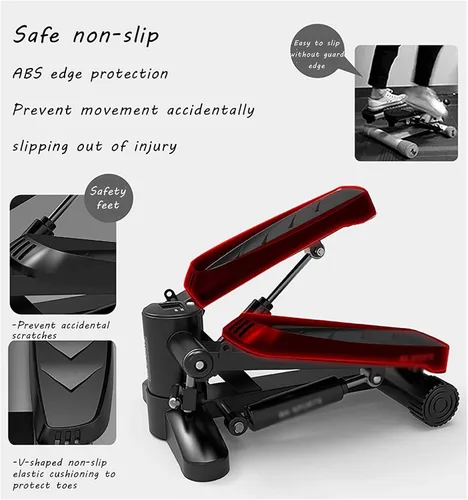 Vista 3 de inBEKEA Stepper,Multi Functional Treadmill Fitness Equipment Twisting Pedal Hydraulic Aerobic Exercise Stepper