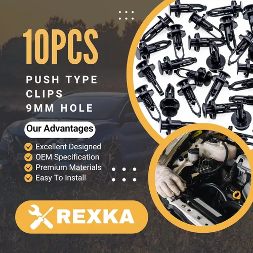 Vista 2 de Rexka 10 clips de retención de rejilla para parachoques de parachoques compatibles con Toyota Lexus 52161-16010 52161-02020