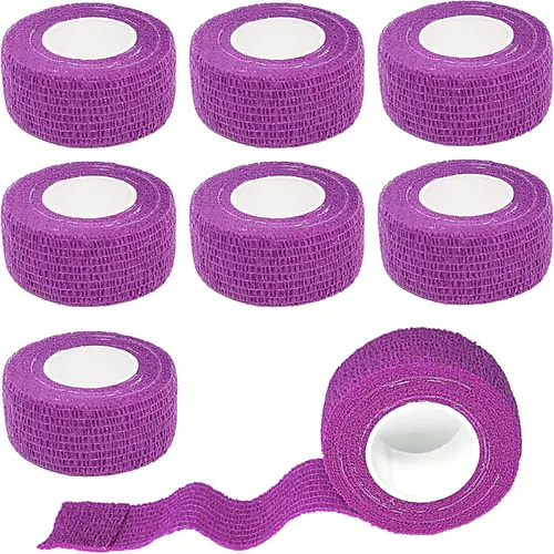 Vista 23 de Paquete de 8 vendajes autoadhesivos de 2 pulgadas x 5 yardas, cinta adhesiva autoadhesiva para atletismo, muñeca, tobillo, rodillas, mascotas