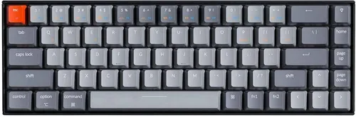Keychron Teclado mecánico inalámbrico K6 65% compacto de 68 teclas para Mac, retroiluminación blanca intercambiable en caliente, Bluetooth,