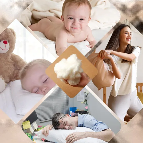 Vista 7 de Wesnoy Relleno de algodón de 1.1 lb para animales de peluche, almohada suave, relleno de fibra de algodón natural, para juguetes, decoraciones