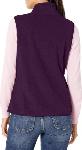 Vista 2 de Tienda Essentials Chaleco de forro de vellón suave, sin mangas, de corte clásico para mujer (disponible en tallas extragrandes)