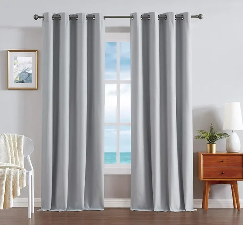 Vista 4 de Nautica Cortinas opacas para el hogar, Providence Ultimate Blackout Classics, cortinas térmicas de privacidad para dormitorio o sala de estar, juego