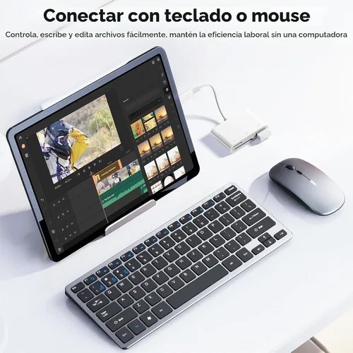 Vista 7 de Lector de tarjetas SD para iPhone iPad Cámara con USB C, lector de tarjetas de memoria de doble ranura compatible con tarjeta SD/TF Trail Visor