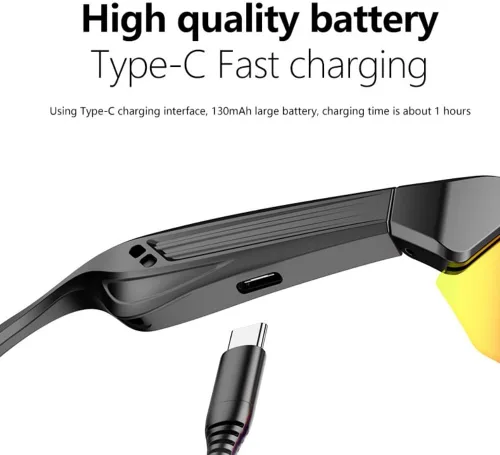 Vista 7 de Gafas inteligentes con protección UV, gafas Bluetooth para hombres, lentes de sol inteligentes para mujeres, música inalámbrica y llamadas