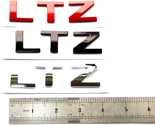 Vista 3 de Yoaoo 1 emblema de placa de identificación de letra LTZ negra OEM 2008-2015 compatible con Silverado Yukon Sierra brillante