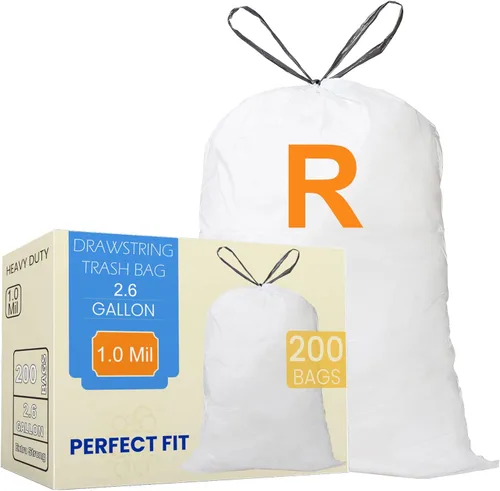 Vista 23 de Code C - 100 bolsas de basura resistentes con cordón de 2.6 a 3.2 galones, compatibles con simplehuman Code C, bolsas de basura de 2.6 a 3.2